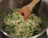 A picture of step 1 of Shortcut Risotto Verde.