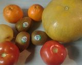 A picture of step 1 of Fruit nuts and a vegetable salad.