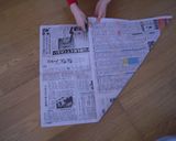 A picture of step 1 of Castella Made in a Newspaper Mold.