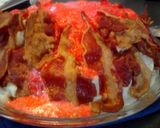 A picture of step 21 of Volcano Potatoes... Bacon & Cheddar.