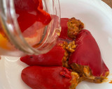 Foto del paso 6 de la receta: Pimientos rellenos de champiñones y jamón serrano