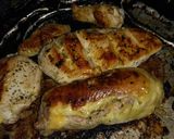 Foto del paso 3 de la receta: Pollo con papas y anco frito bañados en crema