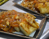A picture of step 6 of Sautéed Cod and Tofu with Chinese-Style Ankake Sauce.
