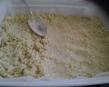 A picture of step 5 of Caramel Slice (coconut base).