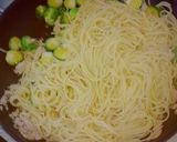 A picture of step 4 of Yuzu Pepper Pasta with Brussels Sprouts and Tuna.