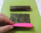 A picture of step 5 of Flower Sushi Roll for Hina Matsuri or Mother's Day.