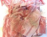 A picture of step 1 of Economical and Flavorful Pork Belly and Cabbage Stir-fry with Salt and Pepper.