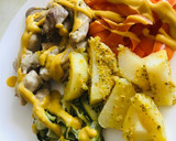Foto del paso 4 de la receta: Crema de verduras, Pollo con salsa y guarnición