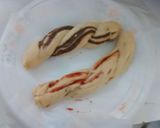 A picture of step 8 of Braided bread-Nutella and Jam.