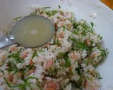 A picture of step 7 of Refreshing Salmon, Shiso and Lemon Chirashi Sushi.