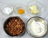 A picture of step 1 of Crunchy Nuts Almond Snowball Cookies.