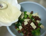 A picture of step 2 of Bean, Cheese and Broccoli Salad.