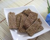 A picture of step 6 of Sesame Crackers with Ginger and Toasted Barley Flour.