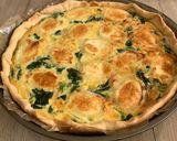 Une image de l'étape 5 de Tarte épinard, truite fumée et chèvre.