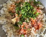 A picture of step 2 of Sago Tikki.