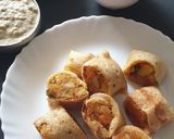 A picture of step 8 of Masala Dosa Rolls.