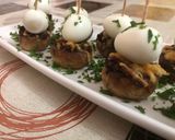Foto del paso 7 de la receta Nidos de champiñones con huevo de codorniz
