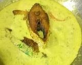 A picture of step 4 of Sorshe Ilish.