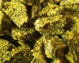 A picture of step 2 of Spinach Vadi.
