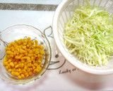 A picture of step 1 of Cabbage and Corn Salad with Sesame Dressing.
