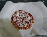 A picture of step 6 of 2 minute pizza.