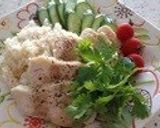 A picture of step 5 of Singapore Chicken Rice.