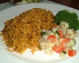 A picture of step 11 of Authentic Iranian Dish: Cinnamon-Scented Tomato Rice Pilaf.