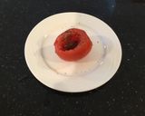 A picture of step 2 of Turkey and Ham Club Stuffed Tomato.