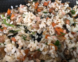 Foto del paso 7 de la receta: Pimientos asados rellenos de arroz con berenjena 🍆 y atún
