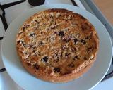 A picture of step 11 of Vickys Cherry Frangipane-Streusal Cake, GF DF EF SF.