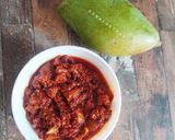A picture of step 3 of Raw Mango mixed Pickle.
