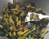 A picture of step 4 of Leek Sabji.