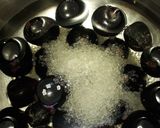 A picture of step 1 of Jamun panna.