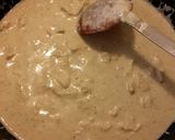 A picture of step 6 of Taisen's chicken fettuccine alfredo.