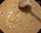 A picture of step 6 of Taisen's chicken fettuccine alfredo.