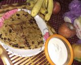 A picture of step 3 of Sweet apple paratha.