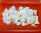 A picture of step 1 of Steamed Apple Cake Made in a Lekue Silicone Steamer.