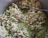 A picture of step 3 of Pudina Rice (Mint leaves Rice).