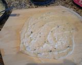 A picture of step 2 of Wood fired Mac n Cheese pizza.