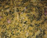 A picture of step 1 of Alu palak pakore (Ramadan iftar).