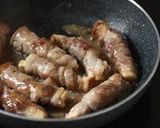 A picture of step 6 of Pork-Wrapped King Oyster Mushrooms With Salt-Based Sauce.
