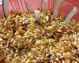 A picture of step 3 of Bhel muri.
