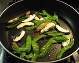 A picture of step 3 of Butter-Soy Sauce Stir-fry with Snow Peas and Shiitake.