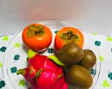 Foto del paso 1 de la receta: Ensaladas de caqui, pitahaya, kiwi