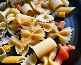 A picture of step 1 of Red Pasta with Cheese and Basil.
