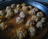 A picture of step 2 of Meatball biryani.