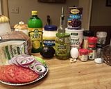 A picture of step 1 of Black Bean & Avocado Burgers.