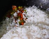 A picture of step 6 of Navaratan Pulao.