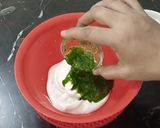 A picture of step 3 of Walnut Green Mayo Dip.
