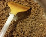 A picture of step 1 of Taisen's beef and bean enchiladas.